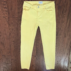 Celebrity Pink Bright Yellow Stretch Junior Jayden Skinny Jeans, Size 11/30